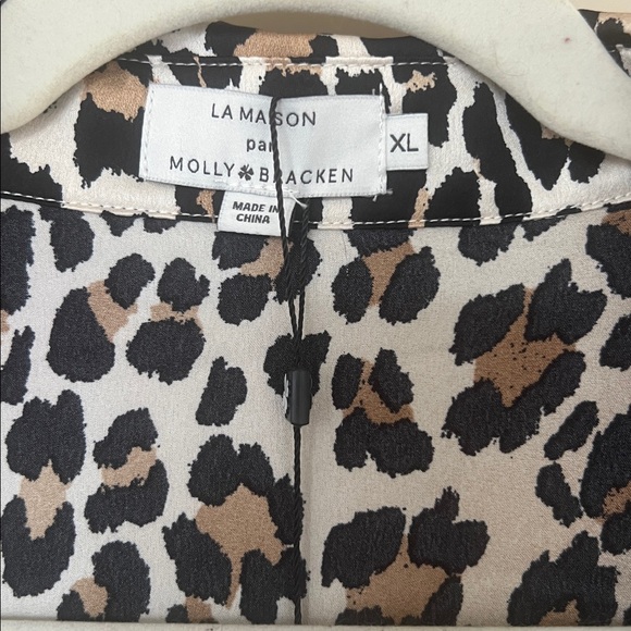 Molly Bracken Leopard Blouse - Off White Leo - L & XL (matching set available!) - Picture 10 of 12